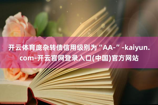 开云体育庞杂转债信用级别为“AA-”-kaiyun.com-开云官网登录入口(中国)官方网站