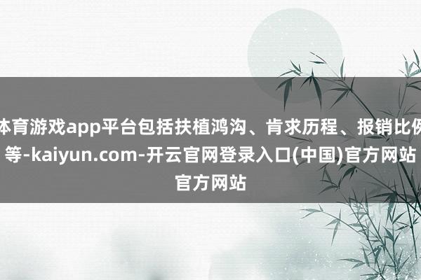 体育游戏app平台包括扶植鸿沟、肯求历程、报销比例等-kai